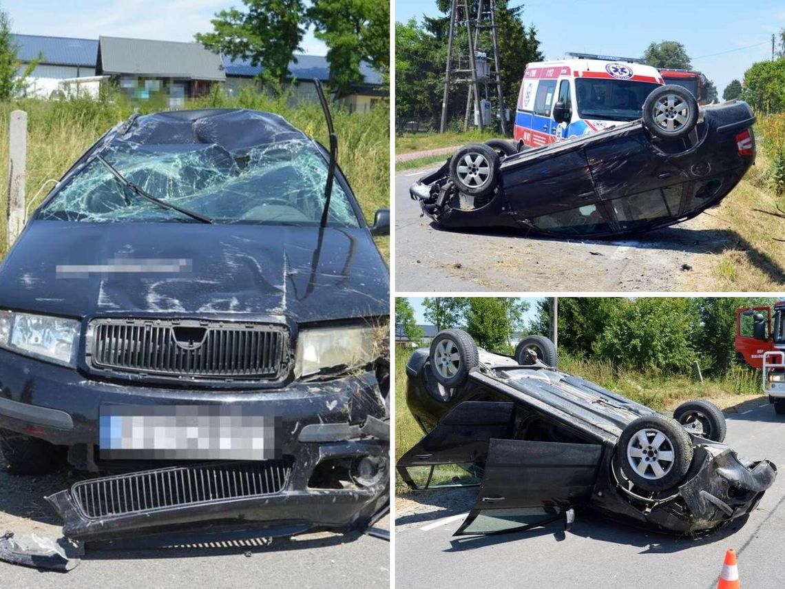 Gmina Zamość: Wypadek w Lipsku. Pijana kobieta uderzyła skodą w przepust. Miała ponad 2 promile