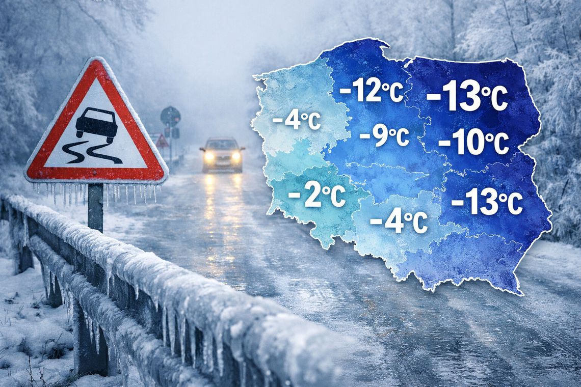 Gołoledź i siarczysty mróz. Zima znowu pokazuje pazury Przed nami najzimniejsze dni tej zimy i duże różnice temperatur.