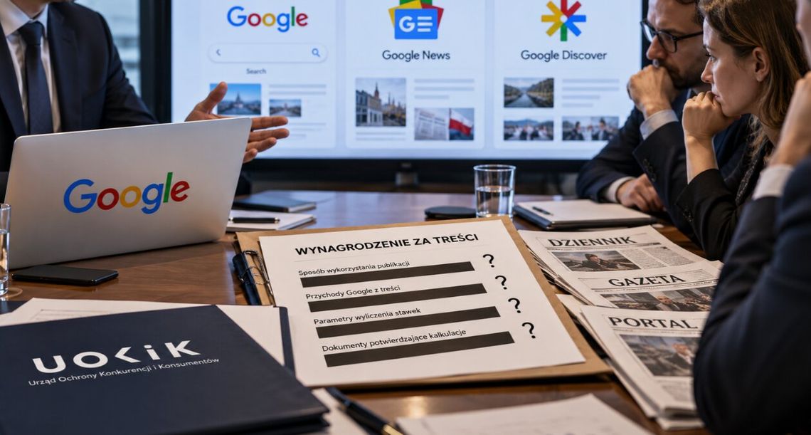 Google pod lupą UOKiK. W tle są pieniądze dla polskich mediów UOKiK postawił zarzuty czterem spółkom Google.