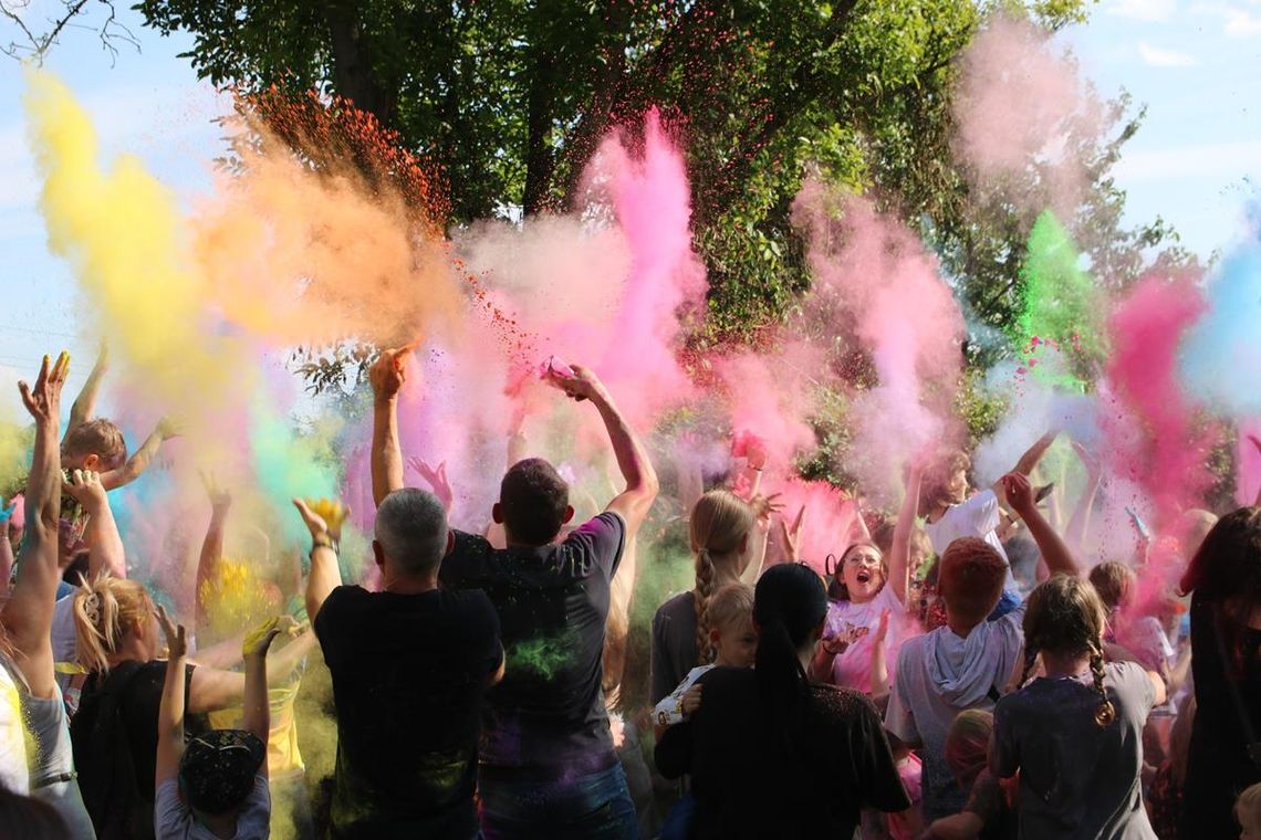 Jedną z atrakcji powitania lata w Hrubieszowie był Festiwal Kolorów.