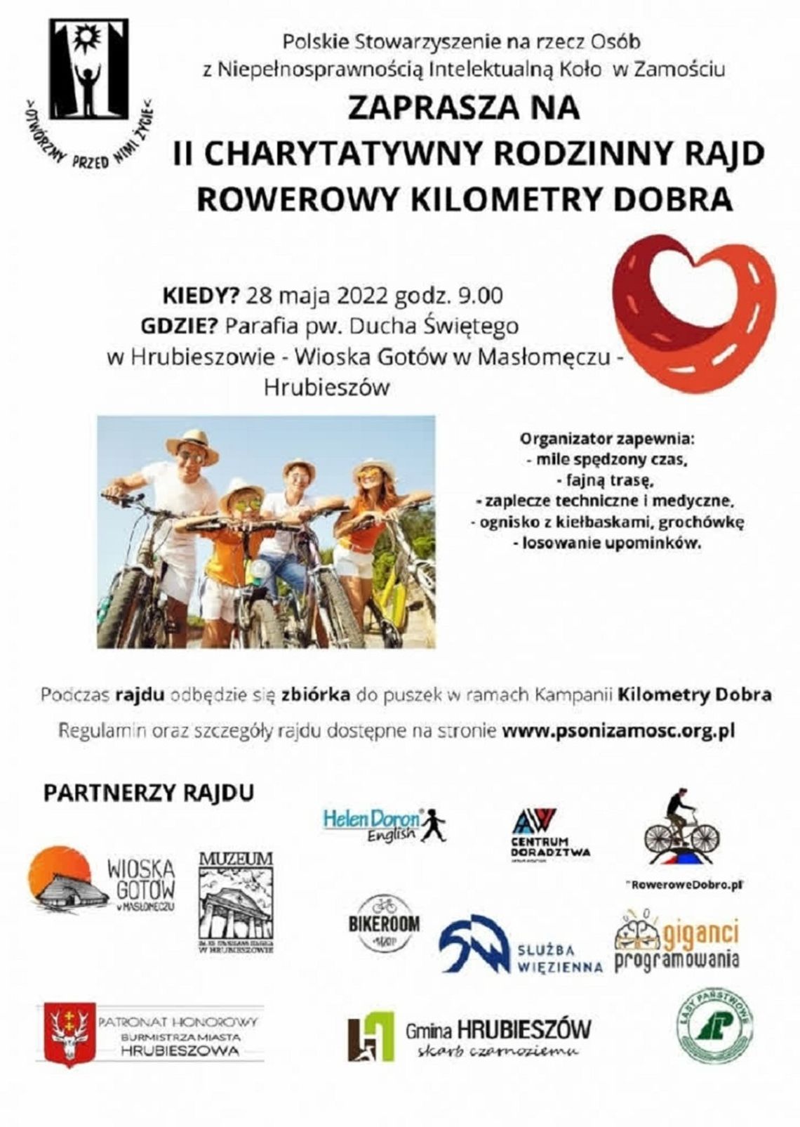 Hrubieszów: Wykręcą „Kilometry Dobra”. To będzie III Charytatywny Rodzinny Rajd Rowerowy