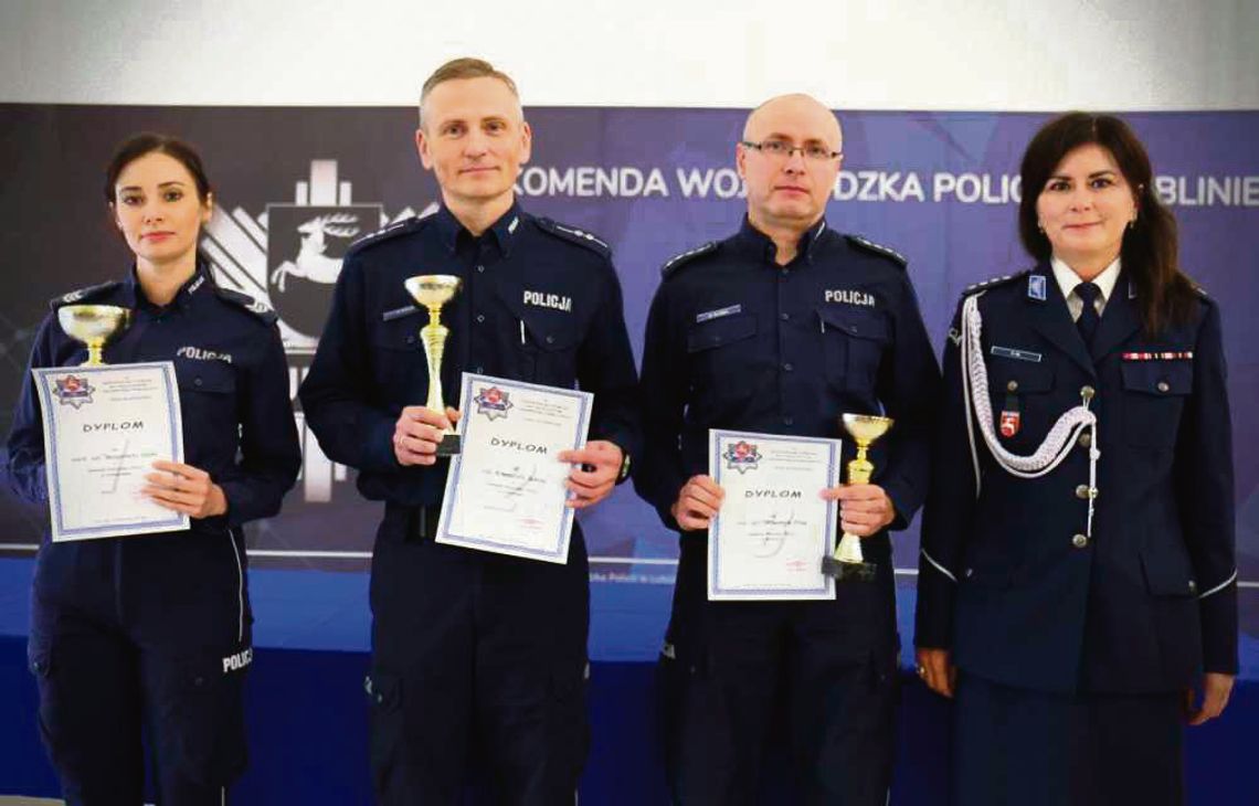 Sierż. szt. Małgorzata Uszko z Komendy Powiatowej Policji w Hrubieszowie (pierwsza od lewej) będzie reprezentować lubelski garnizon w ogólnopolskim finale konkursu.