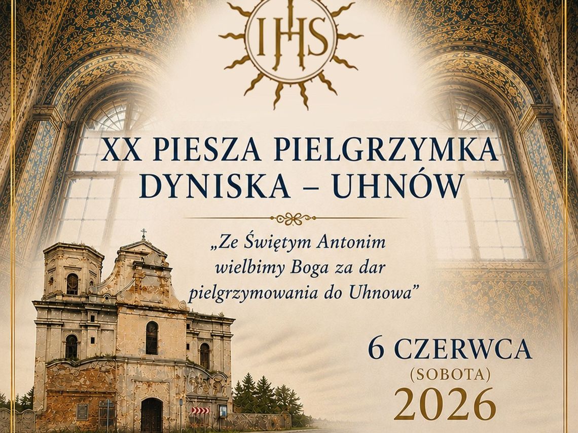 XX Jubileuszowa Pielgrzymka odbędzie się w sobotę, 6 czerwca, pod hasłem: „Ze Świętym Antonim wielbimy Boga za dar pielgrzymowania do Uhnowa”.