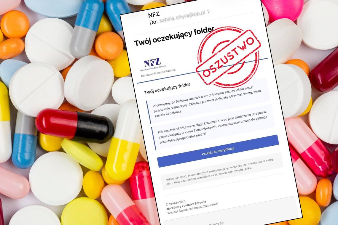 Kolejna próba oszustwa „na NFZ”. Możesz stracić pieniądze! Oszuści znów podszywają się pod Narodowy Fundusz Zdrowia.