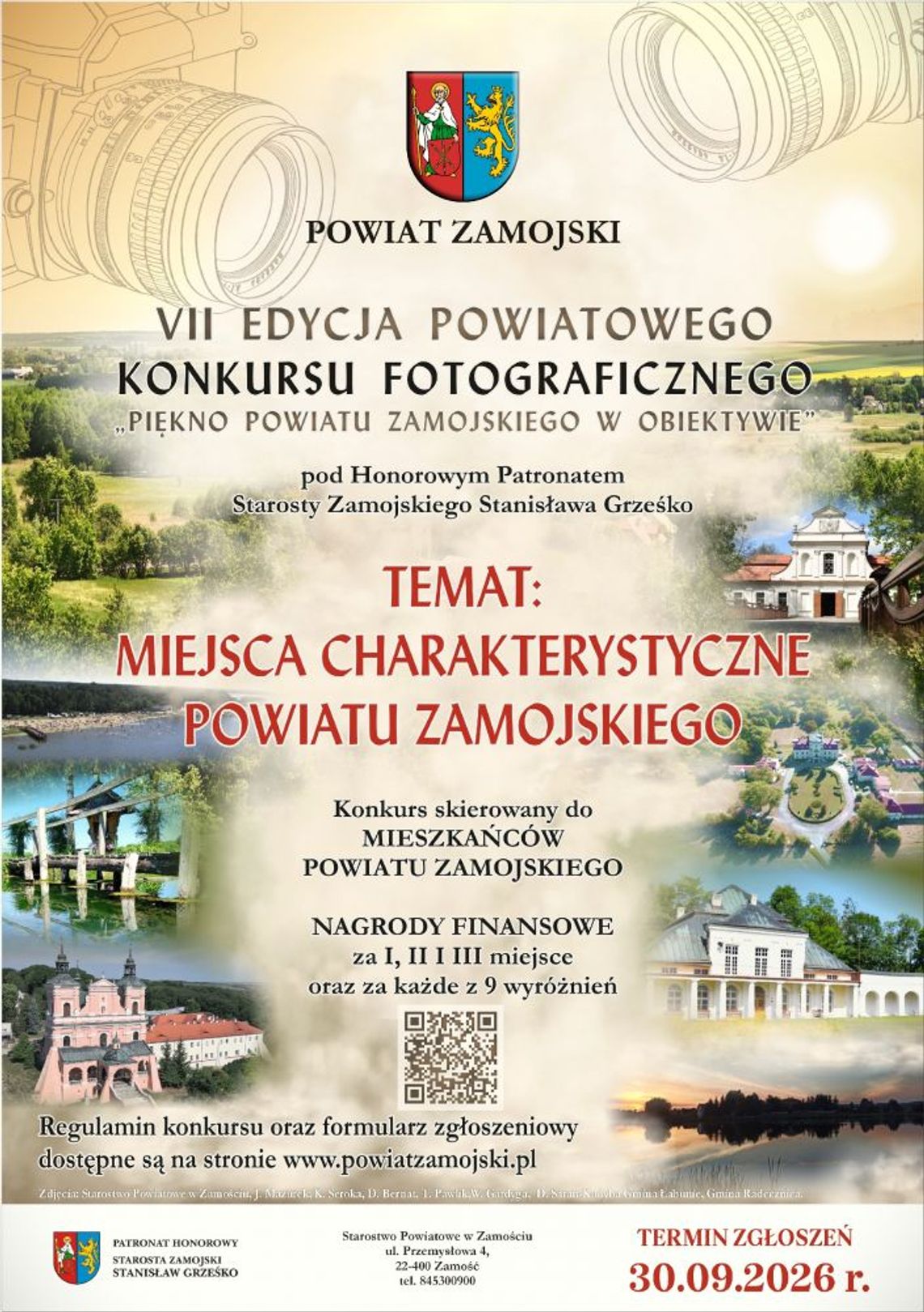 Konkurs fotograficzny w powiecie zamojskim. Do wygrania 1000 zł Powiat zamojski ogłosił kolejną edycję konkursu fotograficznego.