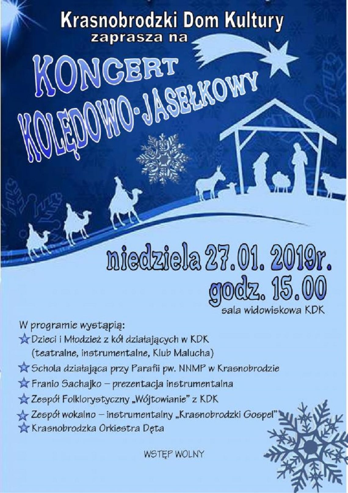 Krasnobród: Koncert kolęd w KDK już jutro