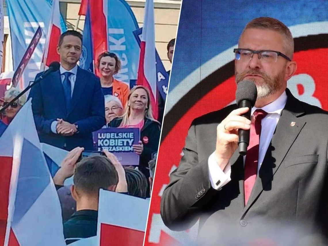 Maj 2025: Trzaskowski i Braun w Zamościu. Andrzej Duda w Tomaszowie Lubelskim