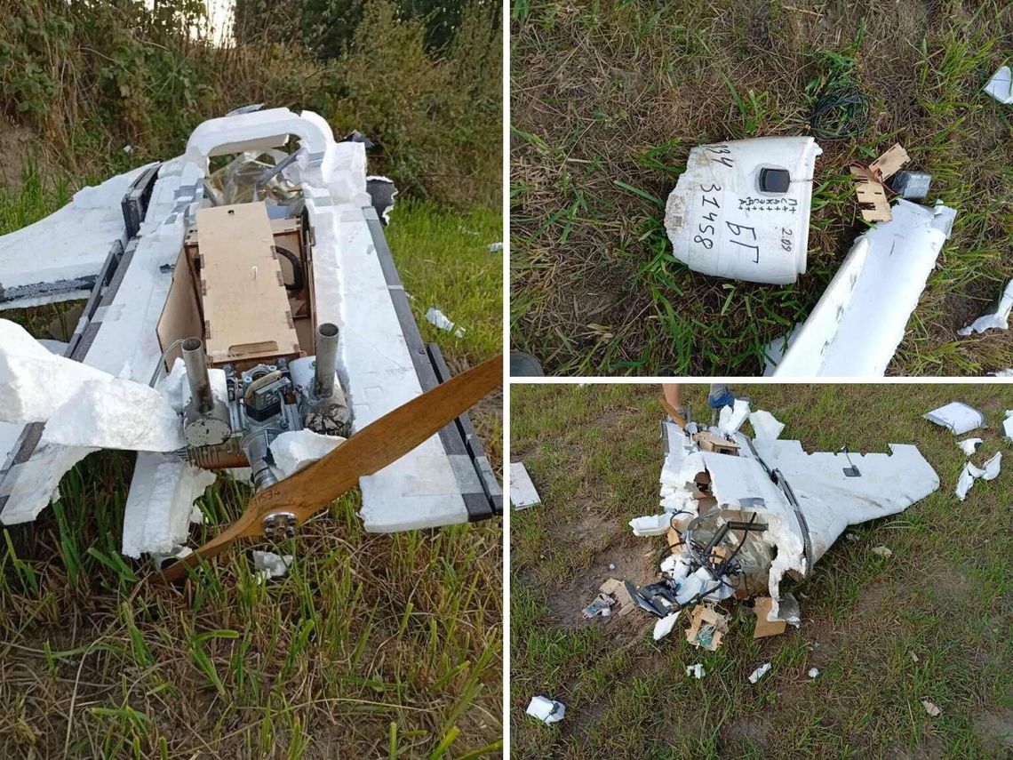 Majdan-Sielec: Dron z napisami w cyrylicy spadł w polu. Prokuratura w Zamościu: “Nie było wybuchu”