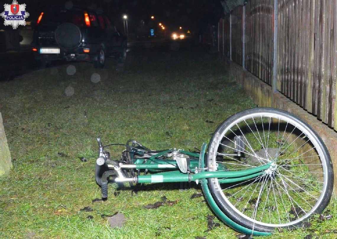 Majdan Wielki: Potrącony rowerzysta z obrażeniami ciała w szpitalu