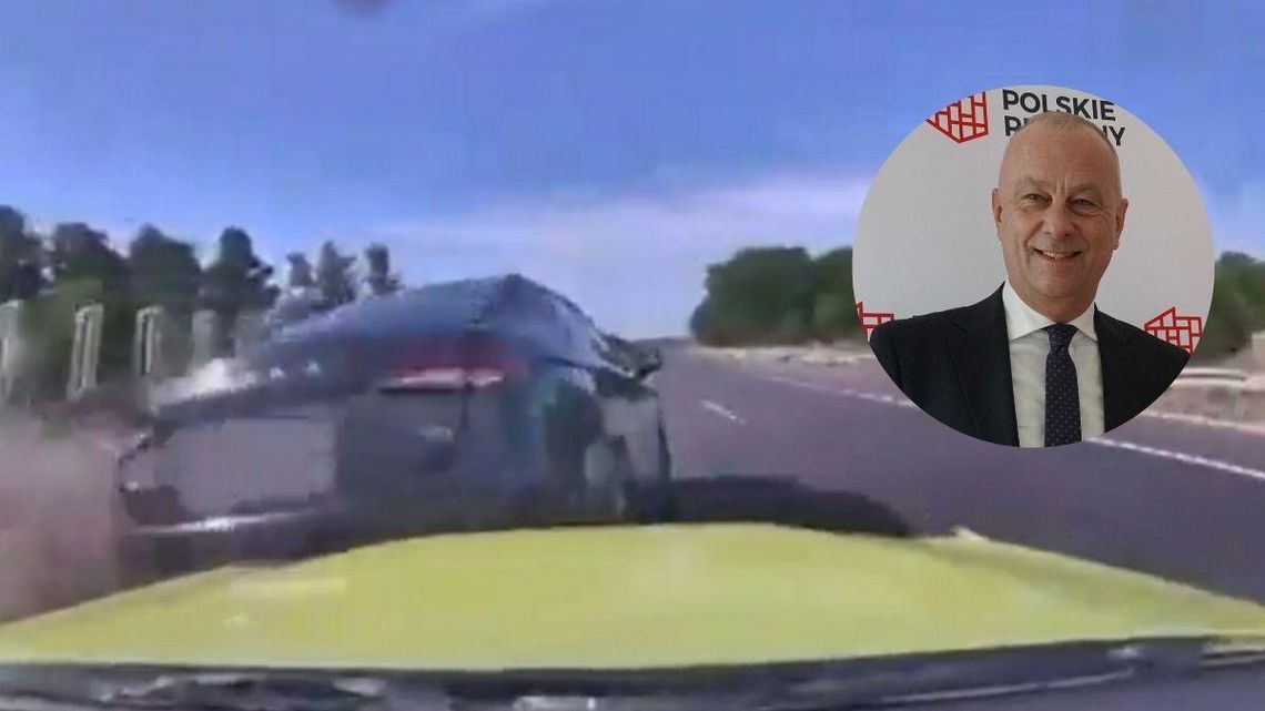 Jechał agresywnie, uderzył w inny samochód, a potem w bariery. Kiedy przyjechał patrol, zrobił mu awanturę. Marszałek województwa lubuskiego.