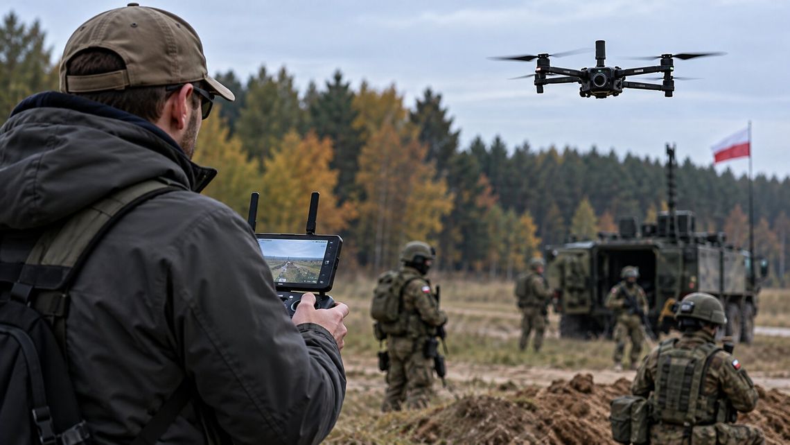 Masz dron i potrafisz nim latać? MON chce cywilów w Dron Legionie W 2027 roku szkoleniem dronowym ma zostać objętych około 33 tys. uczniów z 500 oddziałów szkół mundurowych.