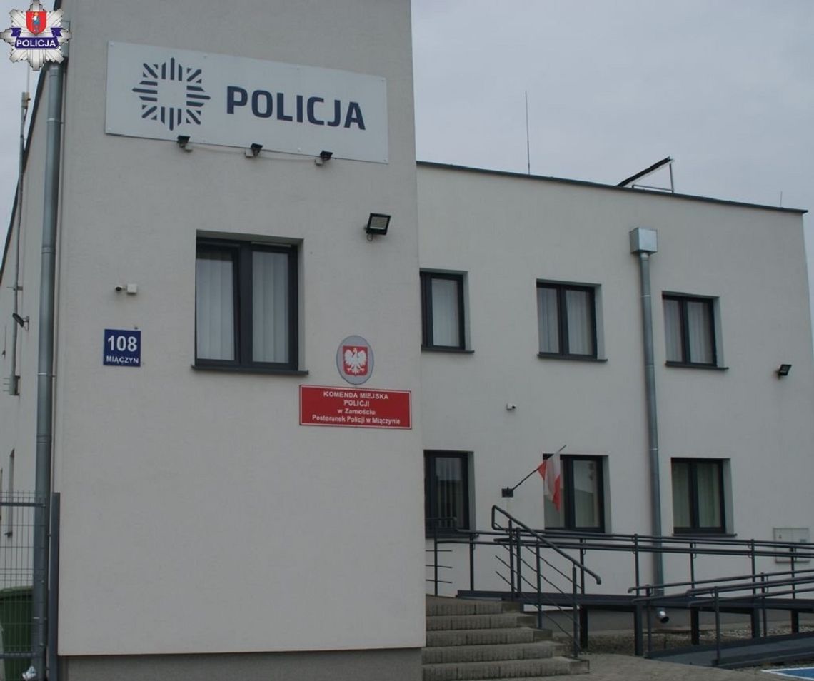 Posterunek Policji w Miączynie.