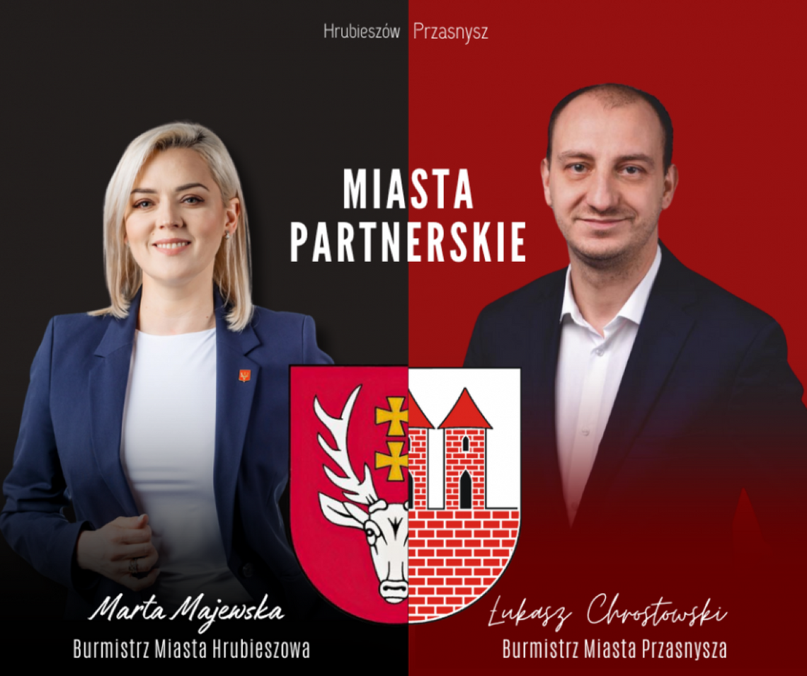 27 listopada w Hrubieszowie burmistrz tego miasta Marta Majewska i burmistrz Przasnysza Łukasz Chrostowski zawarli umowę o partnerskiej współpracy obydwu miast.