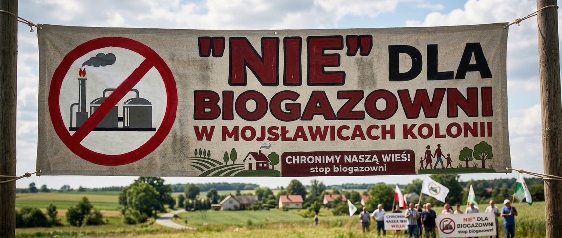 Mojsławice-Kolonia: Biogazownia podzieliła mieszkańców. „Nie chcemy tu smrodu!” Mieszkańcy Mojsławic Kolonii wszelkimi siłami walczą z widmem śmierdzącej biogazowni w ich okolicy