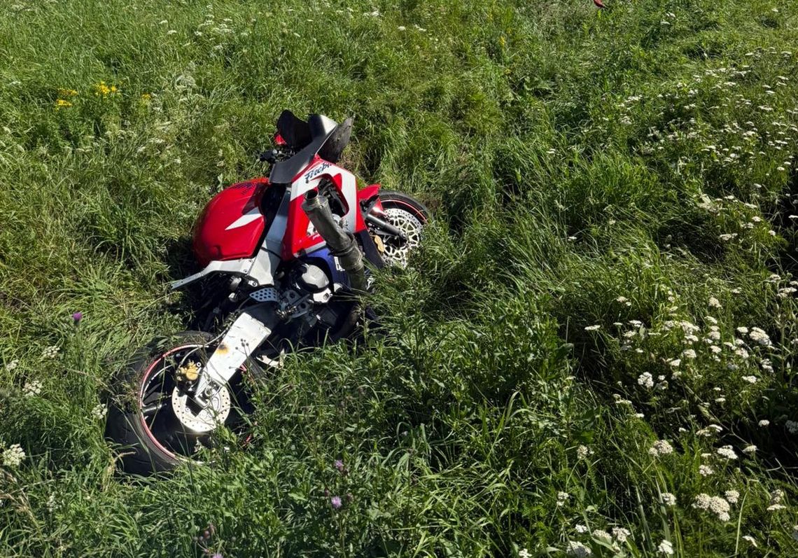 Wypadek z udziałem motocyklisty w Tarnawatce.