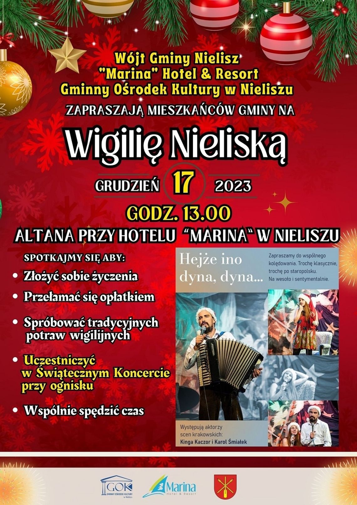 Nielisz: Wigilia Nieliska z aktorami krakowskich scen