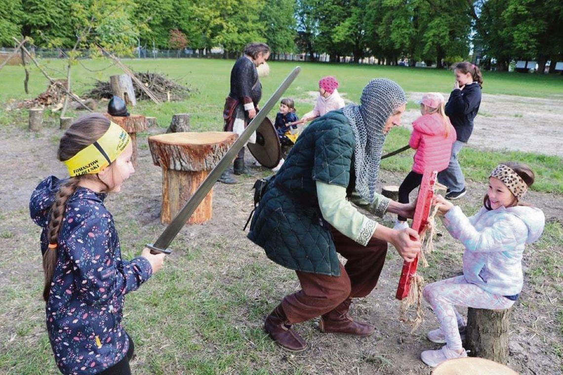 Podczas nocy muzeów można było spotkać się z wczesnośredniowiecznym wojem.