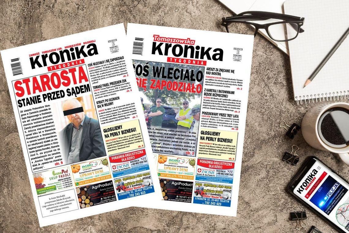 Najnowszy numer "Kroniki Tygodnia" kupicie 3 września. Szukajcie go w punktach sprzedaży. Na stronie www.eprasa.pl gazeta dostępna jest w wersji elektronicznej.