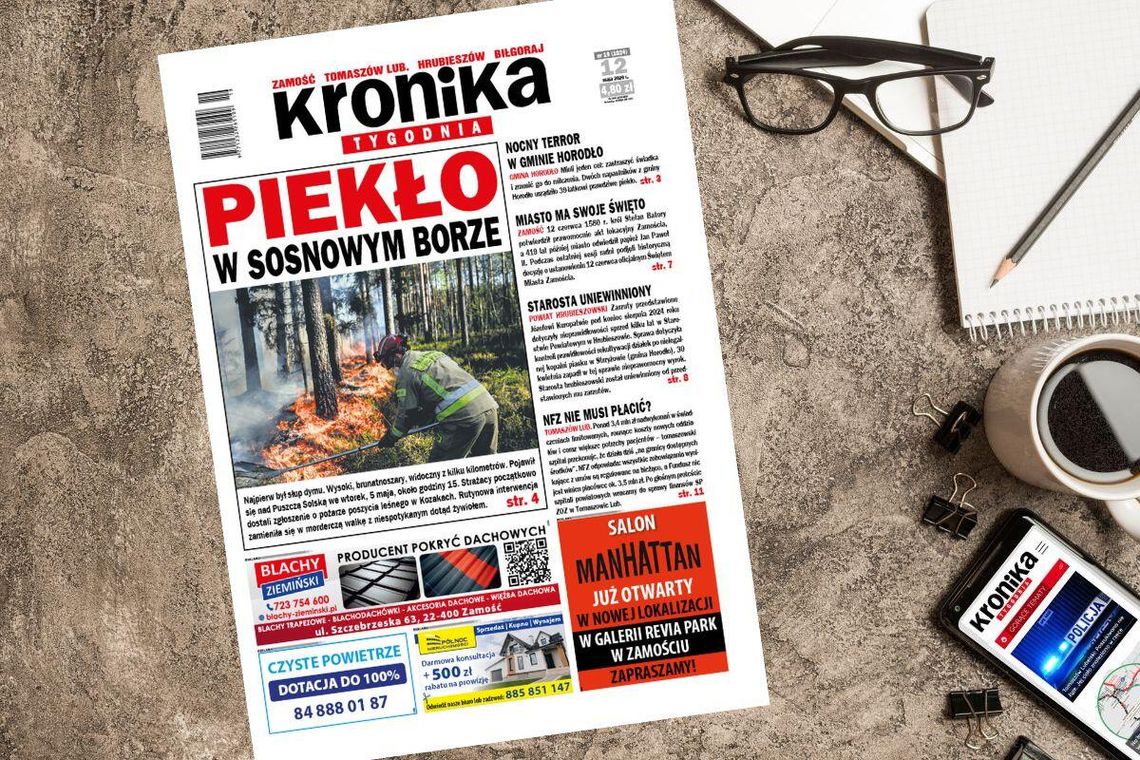 Najnowszy numer "Kroniki Tygodnia" kupicie już 12 maja. Szukajcie go w punktach sprzedaży. Na stronie www.eprasa.pl gazeta dostępna jest w wersji elektronicznej. O czym piszemy w tym wydaniu?