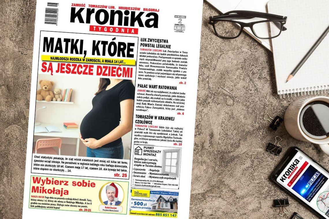 Nowe wydanie "Kroniki Tygodnia" już 2 grudnia w sprzedaży! Sprawdź, o czym piszemy Najnowszy numer "Kroniki Tygodnia" kupicie od 2 grudnia. Szukajcie go w punktach sprzedaży.