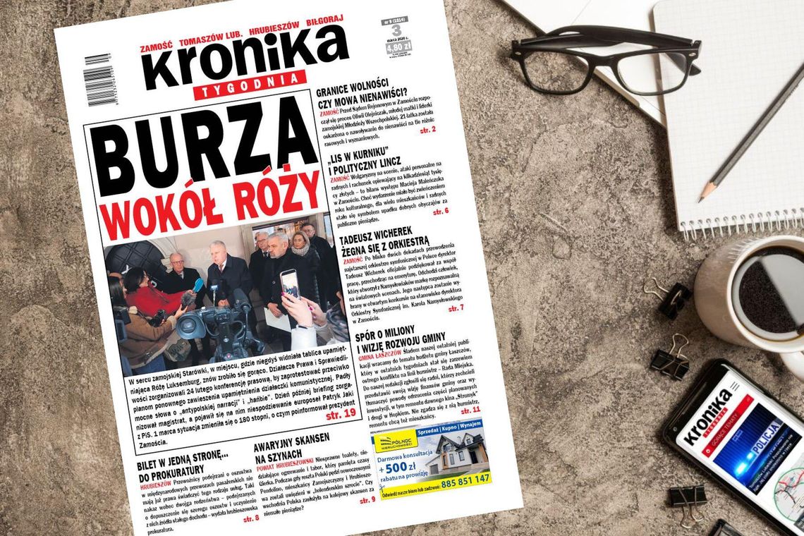 Nowe wydanie "Kroniki Tygodnia" już 3 marca w sprzedaży! Sprawdź, o czym piszemy Najnowszy numer "Kroniki Tygodnia" kupicie już 3 marca. Szukajcie go w punktach sprzedaży.