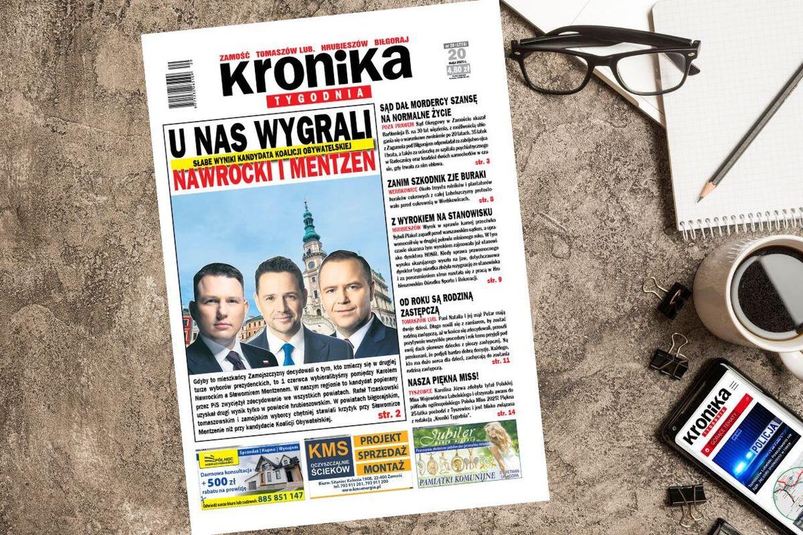 Najnowszy numer "Kroniki Tygodnia" kupicie już we wtorek 20 maja. Szukajcie go w punktach sprzedaży. Na stronie www.eprasa.pl gazeta dostępna jest w wersji elektronicznej.
