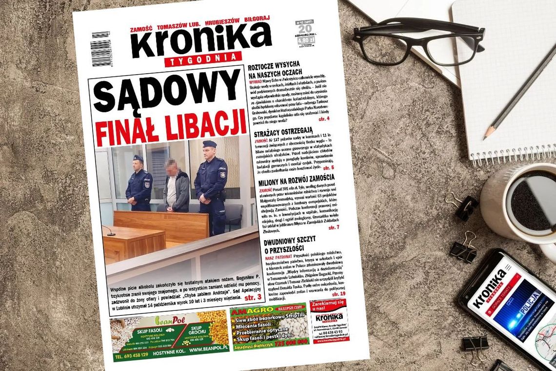 Najnowszy numer "Kroniki Tygodnia" kupicie już 20 października. Szukajcie go w punktach sprzedaży. Na stronie www.eprasa.pl gazeta dostępna jest w wersji elektronicznej.
