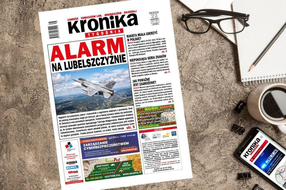 Najnowszy numer "Kroniki Tygodnia" kupicie już 22 września. Szukajcie go w punktach sprzedaży. Na stronie www.eprasa.pl gazeta dostępna jest w wersji elektronicznej.