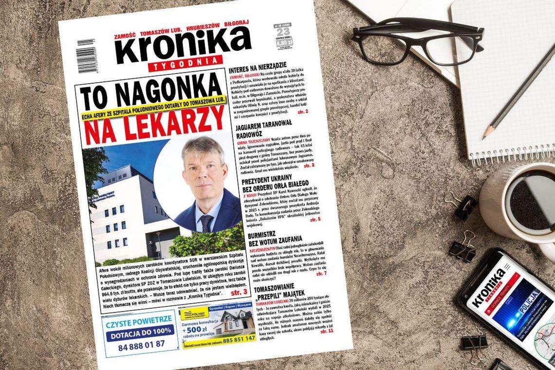 Nowe wydanie "Kroniki Tygodnia" od 23 czerwca w sprzedaży! Sprawdź, o czym piszemy Najnowszy numer "Kroniki Tygodnia" kupicie już 23 czerwca. Szukajcie go w punktach sprzedaży. Na stronie www.eprasa.pl gazeta dostępna jest w wersji elektronicznej.