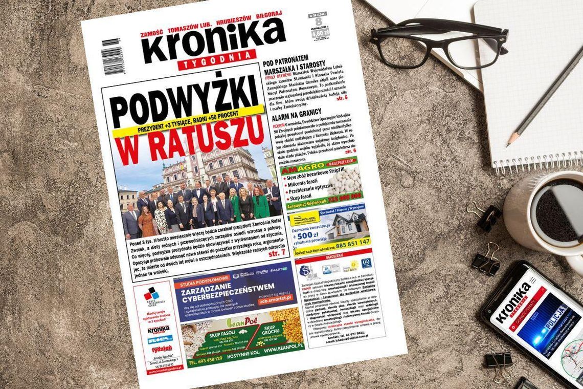 Nowe wydanie "Kroniki Tygodnia" od 8 września w sprzedaży! Sprawdź, co w nim przeczytasz Najnowszy numer "Kroniki Tygodnia" kupicie już 8 września. Szukajcie go w punktach sprzedaży. Na stronie www.eprasa.pl gazeta dostępna jest w wersji elektronicznej.