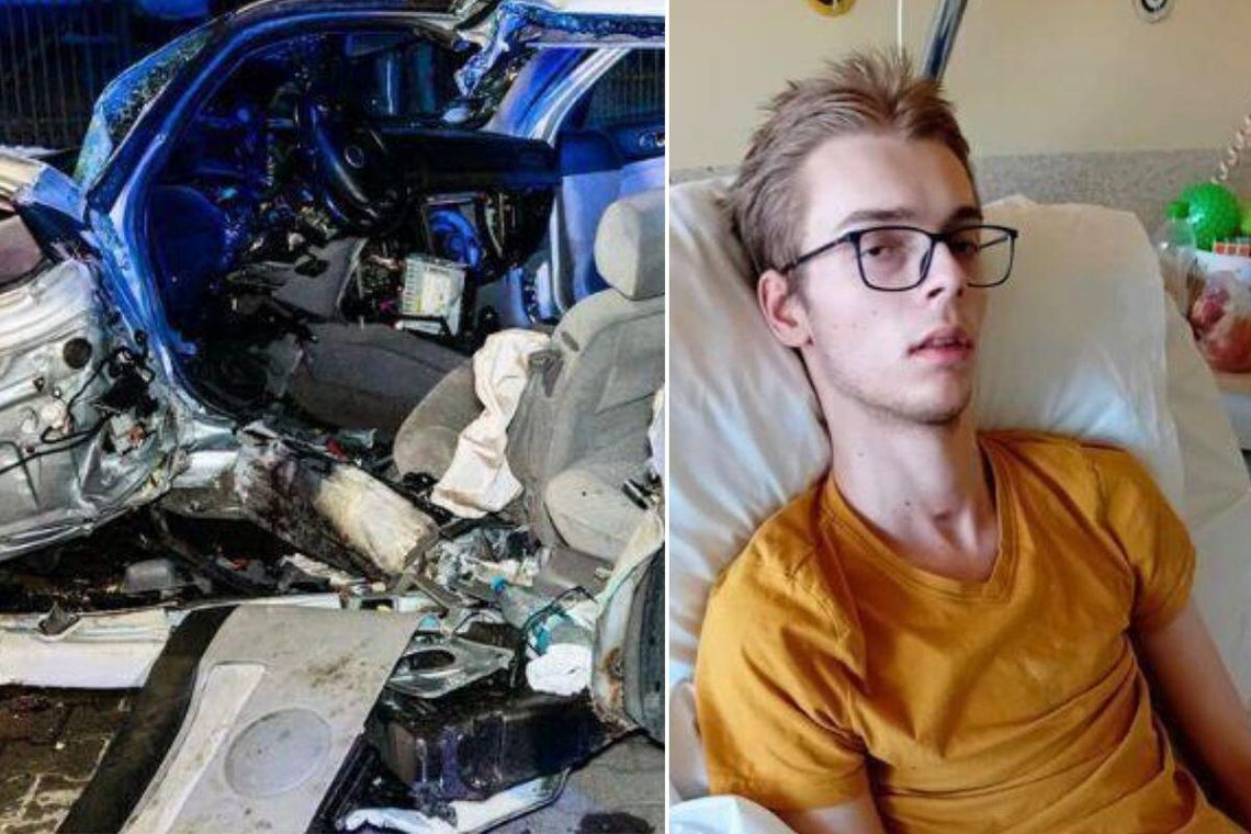 Mateusz Radzik, bo o nim mowa, 21 lutego uległ poważnemu wypadkowi drogowemu przy ul. Wyszyńskiego w Zamościu i z poważnymi obrażeniami ciała trafił do szpitala.