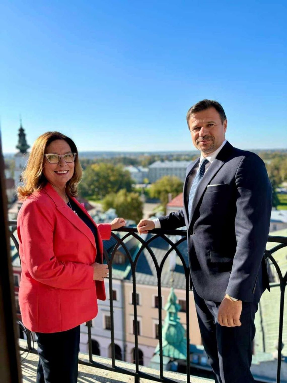 Pani marszałek i pan prezydent w Zamościu. fot. FB Rafał Zwolak