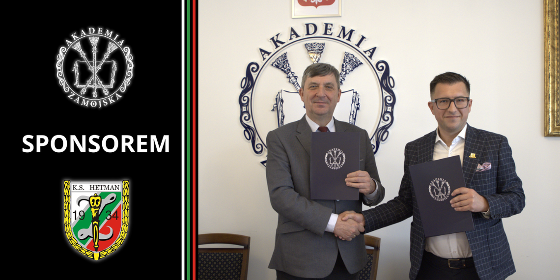 W murach Akademii Zamojskiej 14 kwietnia podpisano oficjalną umowę sponsorską pomiędzy uczelnią a KS Hetman Zamość.
