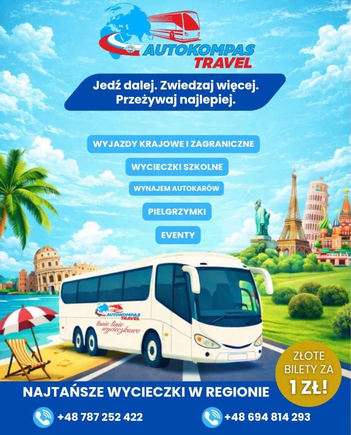 PERŁY BIZNESU 2026: Autokompas Travel (Mikroprzedsiębiorstw) Kolejnym uczestnikiem biorącym udział w naszym plebiscycie „Perły Biznesu”, w kategorii mikroprzedsiębiorstwo, jest firma Autokompas Travel z siedzibą w Biłgoraju.
