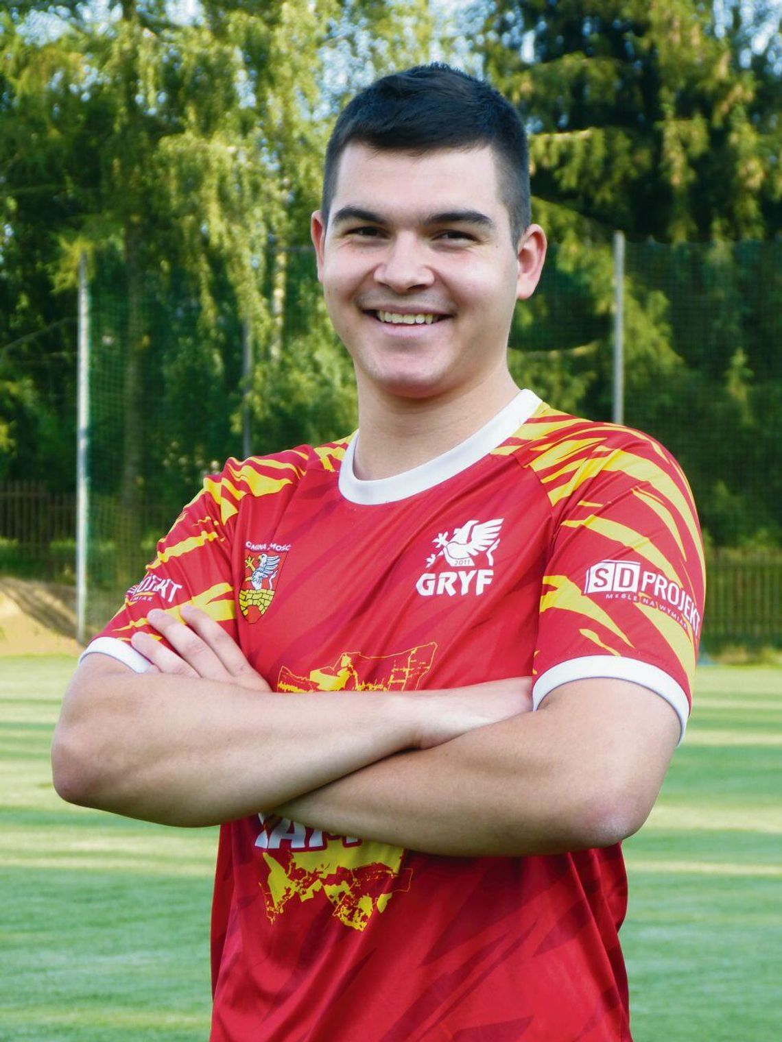 Piłkarski Puchar Polski. Gryf Gmina Zamość ćwiczy karne Oleksandr Kuszcz-Wasyliszyn w dniu pucharowego meczu w Werbkowiacach skończył 21 lat. Swój jubileusz uczcił dwukrotnym bezbłędnym wykonaniem karnego. „Sasza” urodził się 13 sierpnia 2004 r. w Nowojaworowsku.