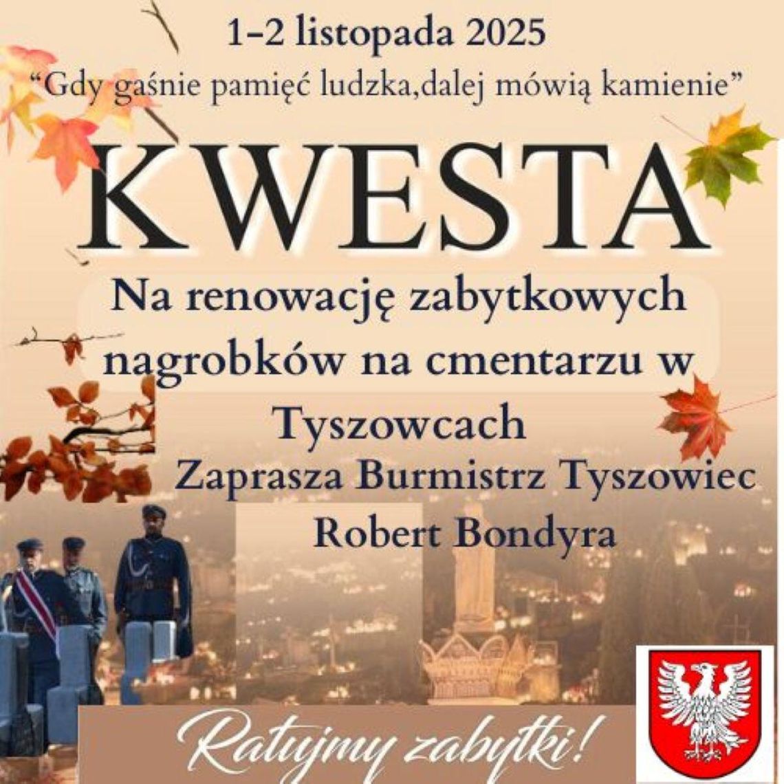 1 i 2 listopada na tyszowieckim cmentarzu ponownie odbędzie się kwesta.