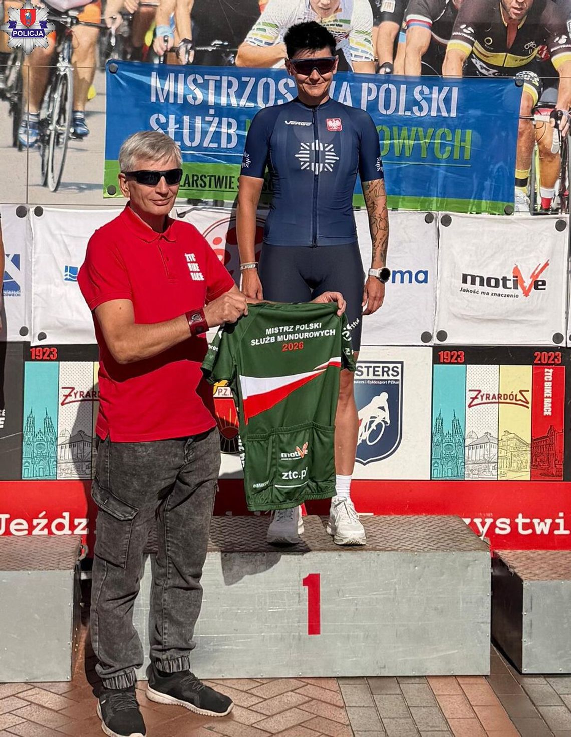Podkom. Monika Mazur z Komendy Miejskiej Policji w Zamościu wywalczyła pierwsze miejsce i tytuł Mistrzyni Służb Mundurowych.