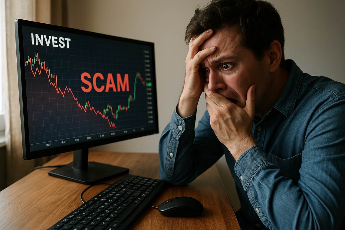 Oszustwo „na inwestycje”. 54-latek z pow. tomaszowskiego stracił blisko 150 tys. złotych.