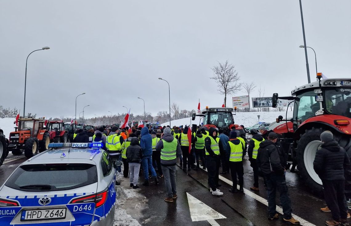 Protest rolników w Hrebennem