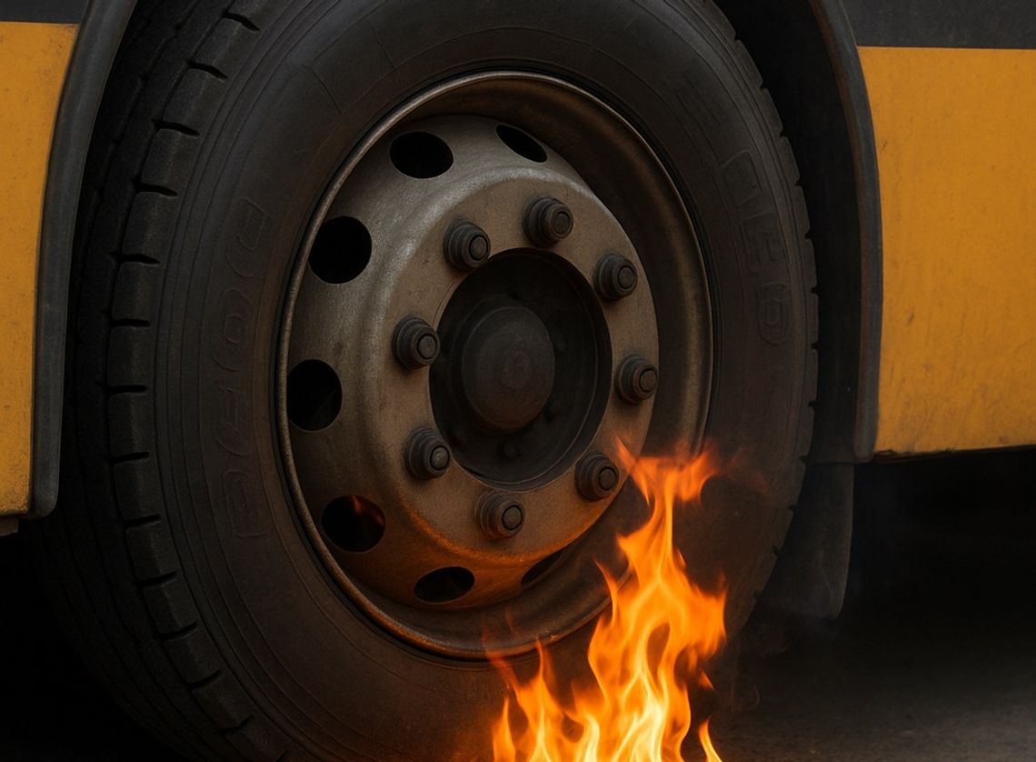 Pożar autobusu z obywatelami Ukrainy przed przejściem granicznym W niedzielę, tuż przed przejściem granicznym w miejscowości Berdyszcze, zapaliło się przednie koło autobusu wiozącego 31 obywateli Ukrainy.