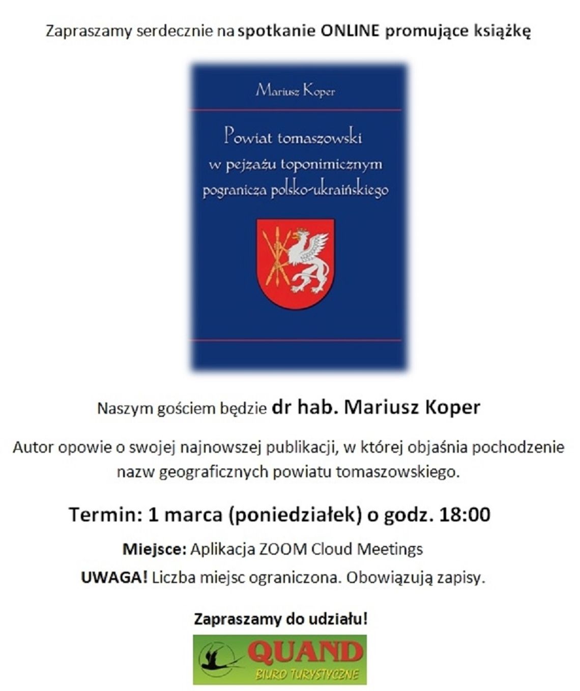 Promocja książki Mariusza Kopra online