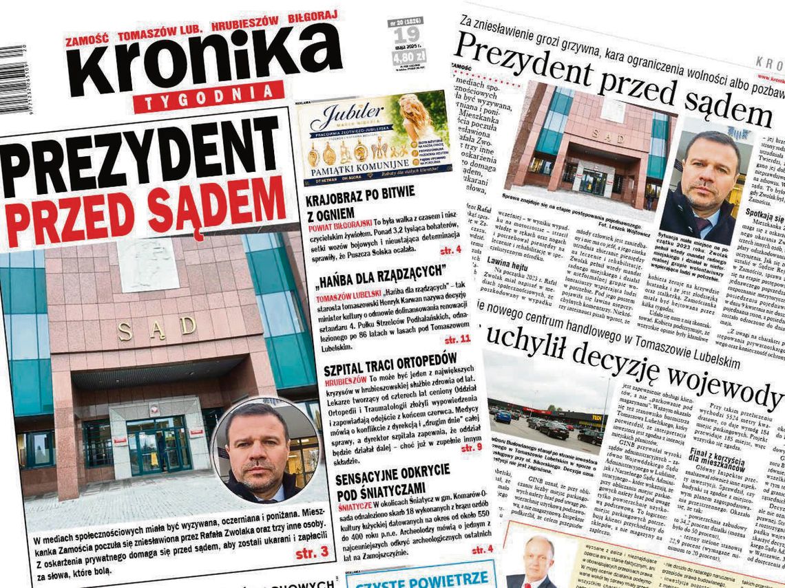 Mieszkanka Zamościa poczuła się zniesławiona, dlatego z oskarżenia prywatnego domagała się ukarania prezydenta Zamościa oraz trzech innych osób, a także wypłaty odszkodowania i zadośćuczynienia. Sąd w całości odrzucił prywatny akt oskarżenia i umorzył sprawę.