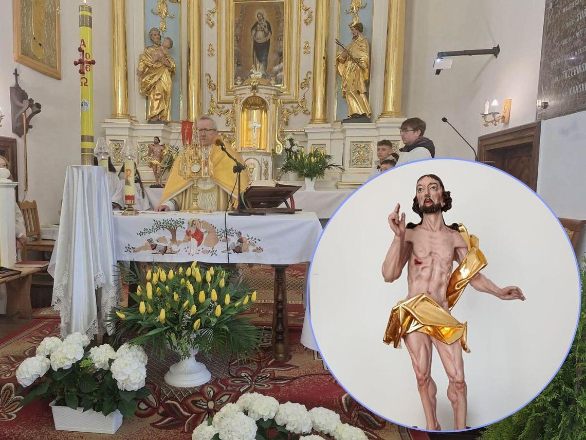 Zabytkową rzeźbę Chrystusa Zmartwychwstałego z kościoła w Gródku po odnowieniu można już podziwiać. Jest ustawiona przy ołtarzu, ale tylko w okresie wielkanocnym.