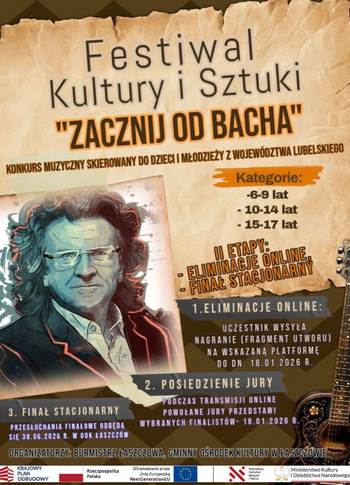 Rusza Festiwal Kultury i Sztuki „Zacznij od Bacha” 2026. Finał odbędzie się w Łaszczowie Gminny Ośrodek Kultury w Łaszczowie ogłosił start tegorocznej edycji Festiwalu Kultury i Sztuki „Zacznij od Bacha” 2026.