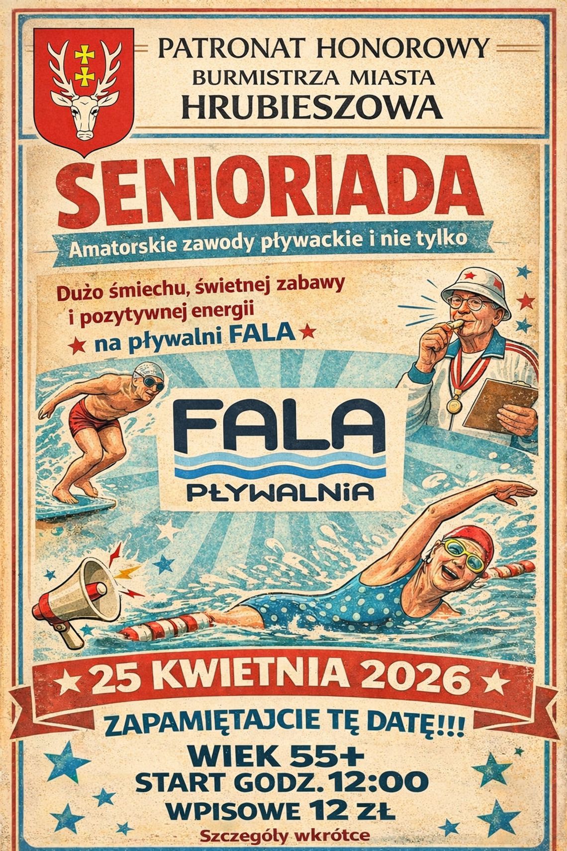Hrubieszów zaprasza seniorów na wodne szaleństwo w rytmie hitów lat 70. i 80.