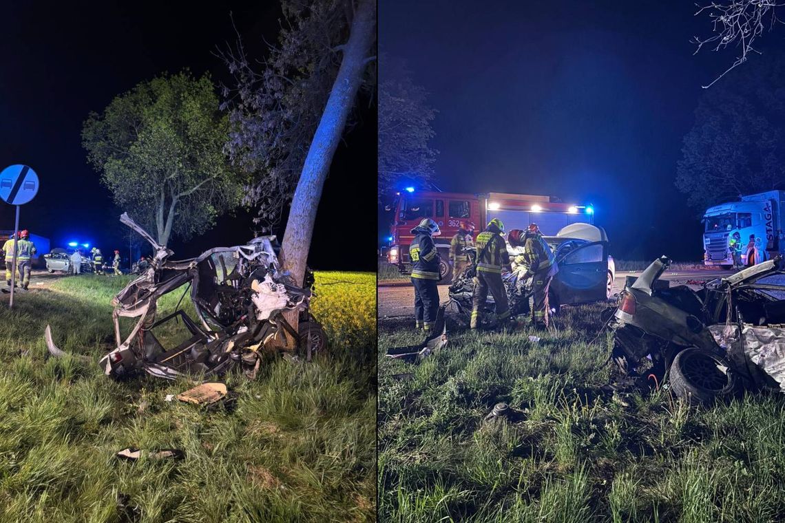 Na drodze krajowej nr 12 na trasie Chełm-Lublin zderzyły się dwa samochody osobowe: BMW oraz Opel.