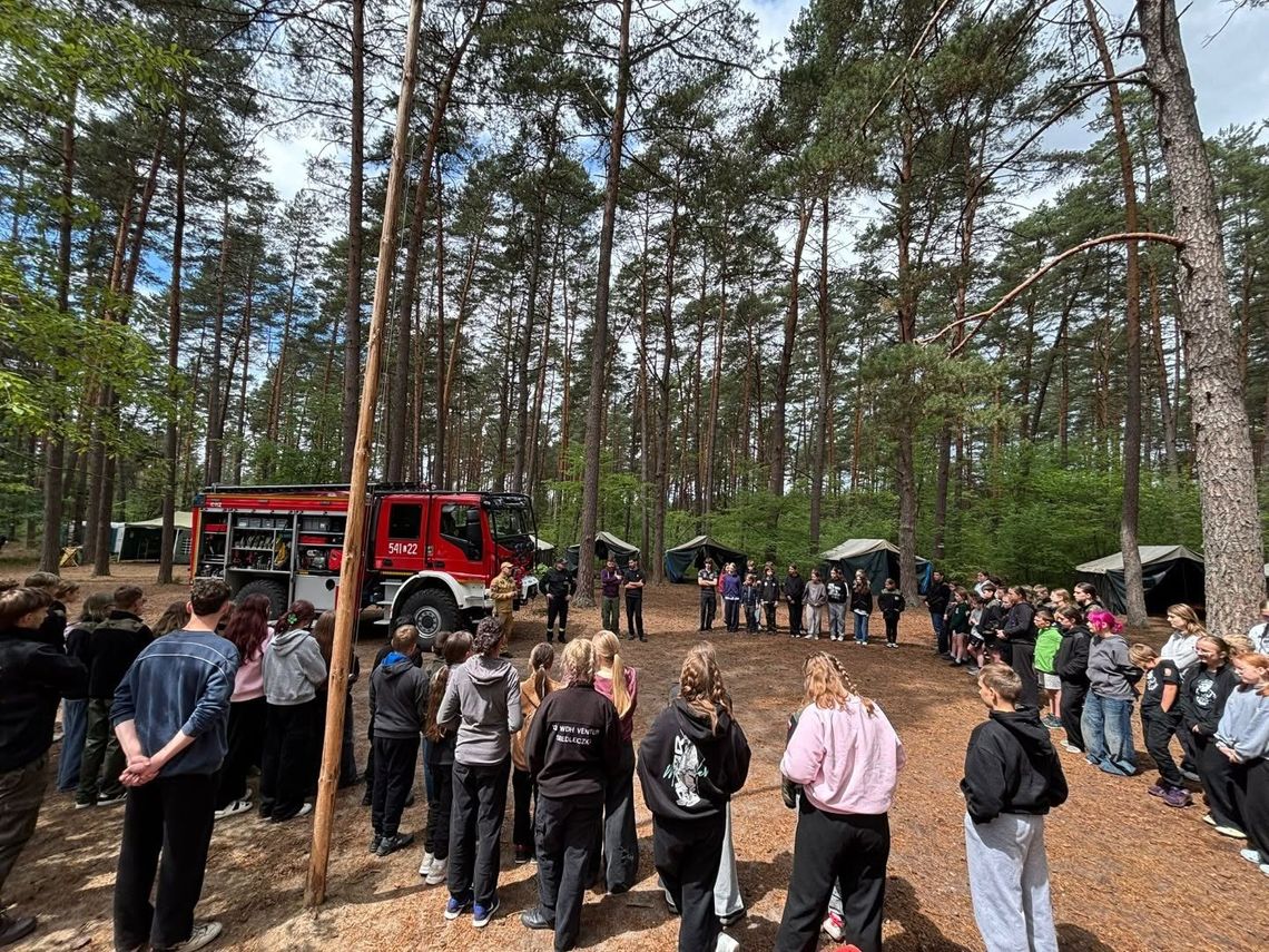 Strażacy, policjanci i sanepid kontrolują obozy harcerskie w powiecie tomaszowskim