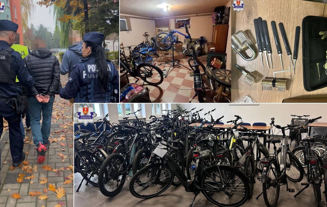 Rowerowa grupa przestępcza rozbita przez krasnostawskich kryminalnych.