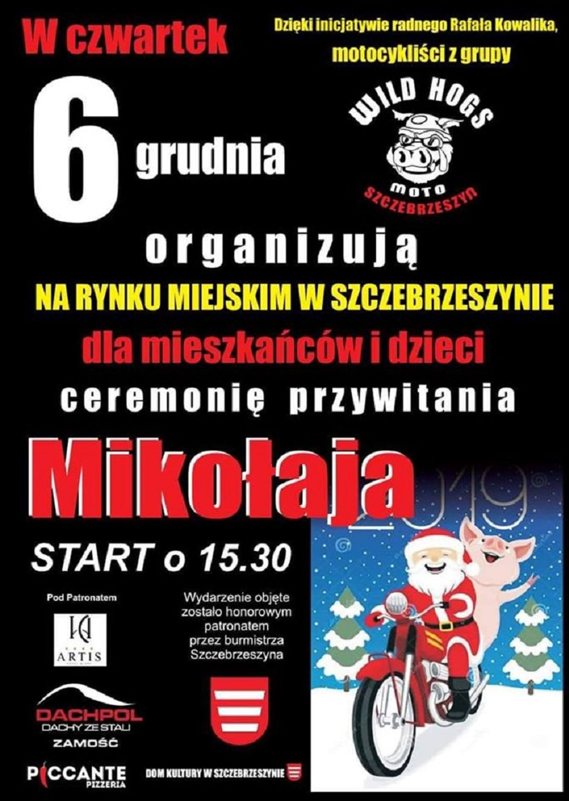 Szczebrzeszyn: Huczne powitanie św. Mikołaja