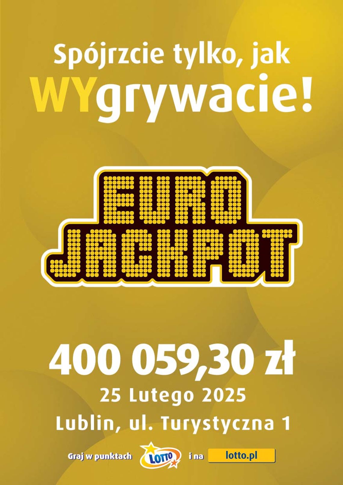 Szczęśliwiec z Lublina wygrał ponad 400 tysięcy zł w Eurojackpot. Wiemy, w której kolekturze Lotto padła wygrana!
